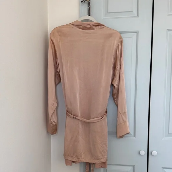Women’s Satin Slip Dress in Blush Pink - Picture 10 of 16